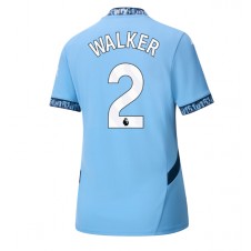 Manchester City Kyle Walker #2 Hjemmedrakt Kvinner 2024-25 Kortermet